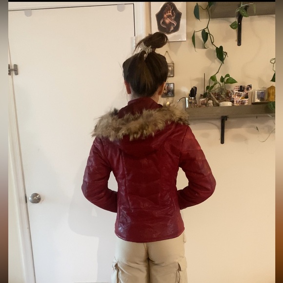100% Genuine Italian Red Leather Jacket - Picture 7 of 13